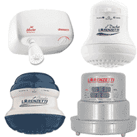 Completa linha de chuveiros e duchas de diversas marcas